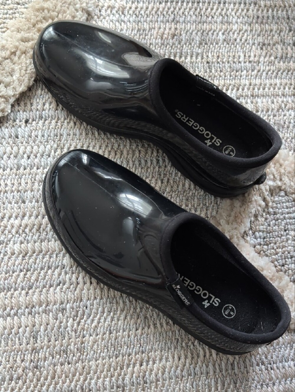 Sloggers Women’s Black Waterproof Garden Clogs Slip-On Shoes - Picture 3 of 6